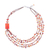 Carnelian and chalcedony strand necklace, 'Window to Courage' - Orange Carnelian and Chalcedony Strand Necklace thumbail