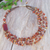 Carnelian and chalcedony strand necklace, 'Window to Courage' - Orange Carnelian and Chalcedony Strand Necklace (image 2b) thumbail