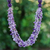 Amethyst and chalcedony beaded strand necklace, 'Wise Jewels' - Purple-Toned Amethyst and Chalcedony Beaded Strand Necklace