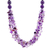 Amethyst and chalcedony beaded strand necklace, 'Wise Jewels' - Purple-Toned Amethyst and Chalcedony Beaded Strand Necklace thumbail