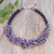 Amethyst and chalcedony beaded strand necklace, 'Wise Jewels' - Purple-Toned Amethyst and Chalcedony Beaded Strand Necklace (image 2c) thumbail