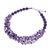 Amethyst and chalcedony beaded strand necklace, 'Wise Jewels' - Purple-Toned Amethyst and Chalcedony Beaded Strand Necklace