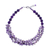 Amethyst and chalcedony beaded strand necklace, 'Wise Jewels' - Purple-Toned Amethyst and Chalcedony Beaded Strand Necklace