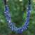 Lapis lazuli and chalcedony beaded strand necklace, 'True Jewels' - Blue Lapis lazuli and Chalcedony Beaded Strand Necklace (image 2) thumbail