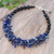 Lapis lazuli and chalcedony beaded strand necklace, 'True Jewels' - Blue Lapis lazuli and Chalcedony Beaded Strand Necklace (image 2c) thumbail