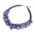 Lapislazuli- und Chalcedon-Perlenkette - Blaue Lapislazuli- und Chalcedon-Perlenkette