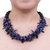 Lapis lazuli and chalcedony beaded strand necklace, 'True Jewels' - Blue Lapis lazuli and Chalcedony Beaded Strand Necklace (image 2i) thumbail