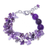 Amethyst and chalcedony beaded strand bracelet, 'Wise Jewels' - Purple-Toned Amethyst and Chalcedony Beaded Strand Bracelet thumbail