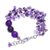 Amethyst and chalcedony beaded strand bracelet, 'Wise Jewels' - Purple-Toned Amethyst and Chalcedony Beaded Strand Bracelet (image 2c) thumbail