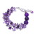 Amethyst and chalcedony beaded strand bracelet, 'Wise Jewels' - Purple-Toned Amethyst and Chalcedony Beaded Strand Bracelet (image 2d) thumbail