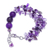 Amethyst and chalcedony beaded strand bracelet, 'Wise Jewels' - Purple-Toned Amethyst and Chalcedony Beaded Strand Bracelet (image 2e) thumbail