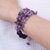 Amethyst and chalcedony beaded strand bracelet, 'Wise Jewels' - Purple-Toned Amethyst and Chalcedony Beaded Strand Bracelet (image 2j) thumbail