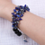 Lapis lazuli beaded strand bracelet, 'True Jewels' - Blue-Toned Lapis Lazuli and Glass Beaded Strand Bracelet (image 2j) thumbail