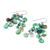 Chalcedony beaded waterfall earrings, 'Thoughtful Jewels' - Green-Toned Chalcedony and Glass Beaded Waterfall Earrings (image 2c) thumbail