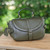 Leather shoulder bag, 'Olive Queen' - 100% Olive Leather Shoulder Bag with Detachable Strap