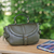 Leather shoulder bag, 'Olive Queen' - 100% Olive Leather Shoulder Bag with Detachable Strap