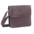 Leather shoulder bag, 'Metropolitan Black' - Handcrafted Adjustable 100% Black Leather Shoulder Bag