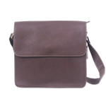 Leather shoulder bag, 'Metropolitan Chocolate' - Handcrafted Adjustable 100% Chocolate Leather Shoulder Bag