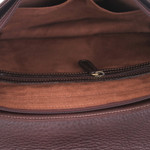 Leather shoulder bag, 'Metropolitan Chocolate' - Handcrafted Adjustable 100% Chocolate Leather Shoulder Bag