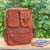 Leather backpack, 'Intrepid Companion' - Travel-Friendly 100% Brown Leather Backpack from Thailand