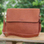 Leather messenger bag, 'Smooth Tan' - Artisan Crafted Flap Messenger Bag Made in Tan Brown Leather