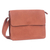 Leather messenger bag, 'Smooth Tan' - Artisan Crafted Flap Messenger Bag Made in Tan Brown Leather