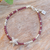 Garnet beaded pendant bracelet, 'Passionate Celebrity' - Starfish-Themed Natural Garnet Beaded Pendant Bracelet (image 2) thumbail