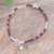 Garnet beaded pendant bracelet, 'Passionate Celebrity' - Starfish-Themed Natural Garnet Beaded Pendant Bracelet (image 2b) thumbail