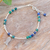 Azure-malachite beaded charm bracelet, 'Marine Luck' - Fish-Themed Natural Azure-Malachite Beaded Charm Bracelet (image 2) thumbail
