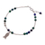 Azure-malachite beaded charm bracelet, 'Marine Luck' - Fish-Themed Natural Azure-Malachite Beaded Charm Bracelet (image 2d) thumbail