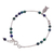 Azure-malachite beaded charm bracelet, 'Marine Luck' - Fish-Themed Natural Azure-Malachite Beaded Charm Bracelet (image 2e) thumbail