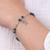 Azure-malachite beaded charm bracelet, 'Marine Luck' - Fish-Themed Natural Azure-Malachite Beaded Charm Bracelet (image 2j) thumbail