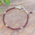 Garnet beaded bracelet, 'Heart of Garnet' - Heart-Themed Hill Tribe Natural Garnet Beaded Bracelet (image 2) thumbail