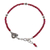 Garnet beaded bracelet, 'Heart of Garnet' - Heart-Themed Hill Tribe Natural Garnet Beaded Bracelet (image 2c) thumbail