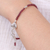 Garnet beaded bracelet, 'Heart of Garnet' - Heart-Themed Hill Tribe Natural Garnet Beaded Bracelet (image 2j) thumbail