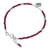 Garnet beaded pendant bracelet, 'Passionate Foliage' - Leafy Hill Tribe Natural Garnet Beaded Pendant Bracelet (image 2e) thumbail