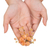 Broche de perlas y cuarzos - Broche de cuarzo y perlas cultivadas de color naranja en forma de flor