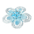 Quartz and glass beaded brooch pin, 'Spring in Serenity' - Handcrafted Floral Blue Quartz and Glass Beaded Brooch Pin (image 2b) thumbail