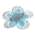 Broschennadel aus Quarz und Glasperlen - Handgefertigte florale Broschennadel aus blauem Quarz und Glasperlen