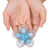 Quartz and glass beaded brooch pin, 'Spring in Serenity' - Handcrafted Floral Blue Quartz and Glass Beaded Brooch Pin (image 2j) thumbail