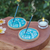 Ceramic incense holders, 'Blue in the Wild' (pair) - Nature-Themed Blue and Ivory Ceramic Incense Holders (Pair)