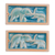 Ceramic incense holders, 'Lucky Bond' (pair) - Handmade Elephant-Themed Blue Ceramic Incense Holders (Pair)