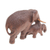 Wood figurine, 'Elephant Mom and Baby' - Hand-Carved Wood Figurine of Elephant Mother and Her Baby