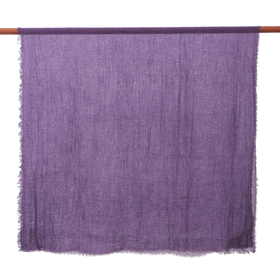 Bufandas de algodón (juego de 2) - Juego de 2 bufandas de algodón ligero en berenjena y lila