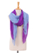 Pañuelos de algodón, (par) - Dos bufandas ligeras de algodón azul y morado tejidas a mano