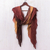 Silk scarf, 'Charming Instant' - Handwoven Earthy-Toned Soft 100% Silk Scarf from Thailand (image 2) thumbail