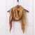 Silk scarf, 'Golden Instant' - Handwoven Golden and Brown Soft Silk Scarf from Thailand (image 2) thumbail