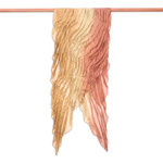 Silk scarf, 'Golden Instant' - Handwoven Golden and Brown Soft Silk Scarf from Thailand