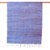 Silk scarf, 'Twilight Iridescence' - Handloomed Fringed Striped Blue and Dark Purple Silk Scarf thumbail