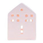 Ceramic tealight holder, 'Classic House' - Handcrafted and Painted Ceramic House-Shaped Tealight Holder